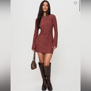 NWT!! Princess Polly Primrosa Long Sleeve Mini Dress